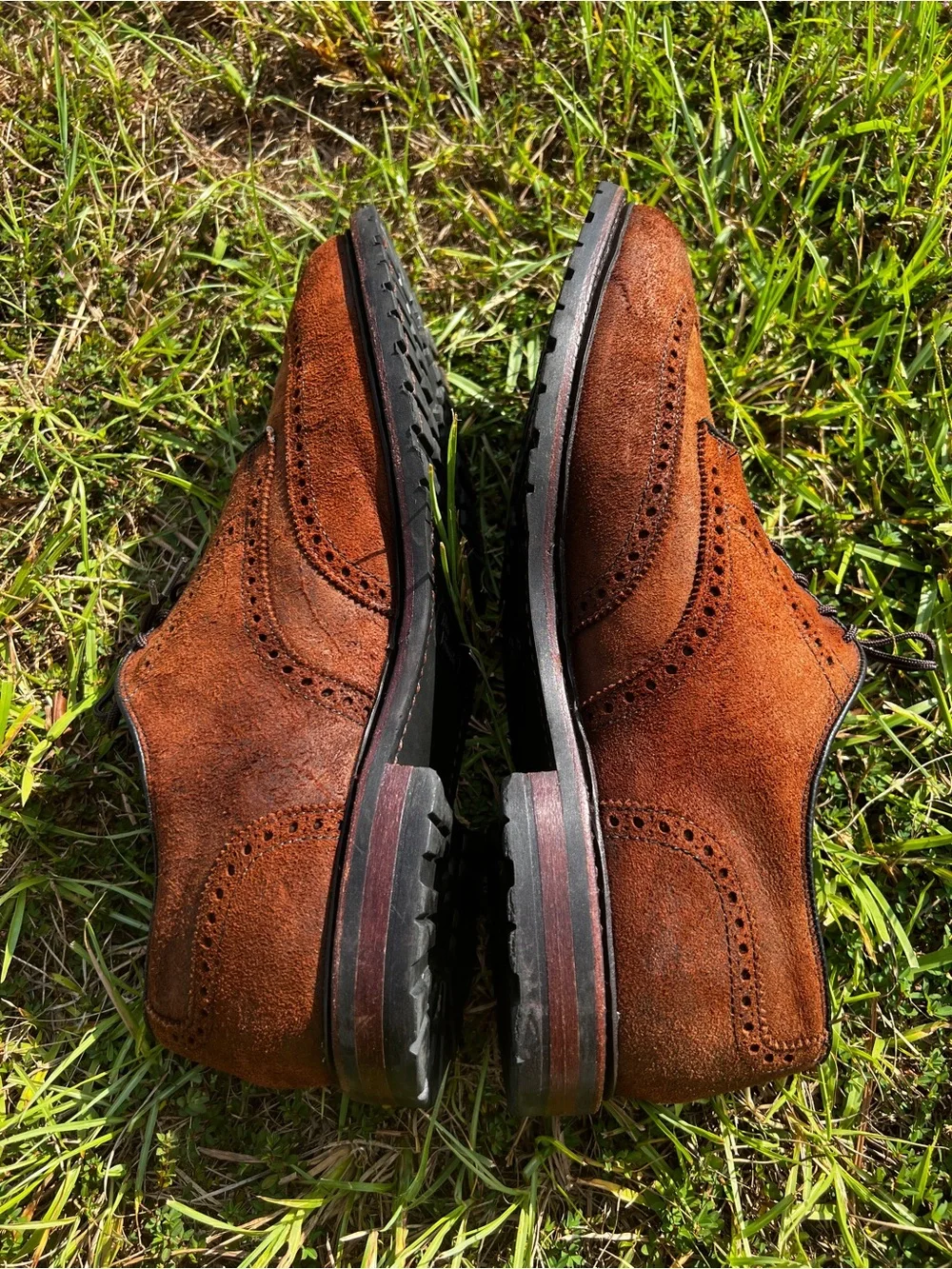 CLEAN Allen Edmonds size 13 Mens Big Sur Brown Suede shoes